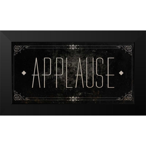 Silent Film Type I (Applause) Black Modern Wood Framed Art Print by SD Graphics Studio
