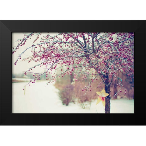 Winter Berries I Black Modern Wood Framed Art Print by Poynter, Kelly