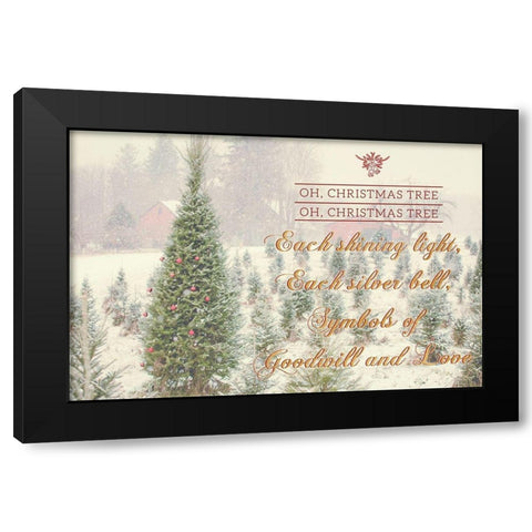 Holiday Messages II Black Modern Wood Framed Art Print by Poynter, Kelly