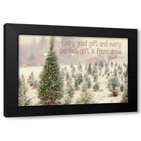 Holiday Messages I Black Modern Wood Framed Art Print by Poynter, Kelly
