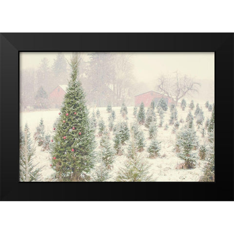 Holiday Cabin Black Modern Wood Framed Art Print by Poynter, Kelly