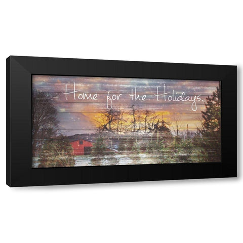 Home for the Holidays Black Modern Wood Framed Art Print with Double Matting by Poynter, Kelly