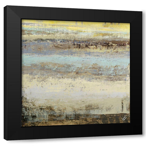 Origins Blue I Black Modern Wood Framed Art Print with Double Matting by Marcon, Michael