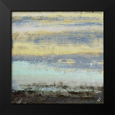 Origins Blue II Black Modern Wood Framed Art Print by Marcon, Michael