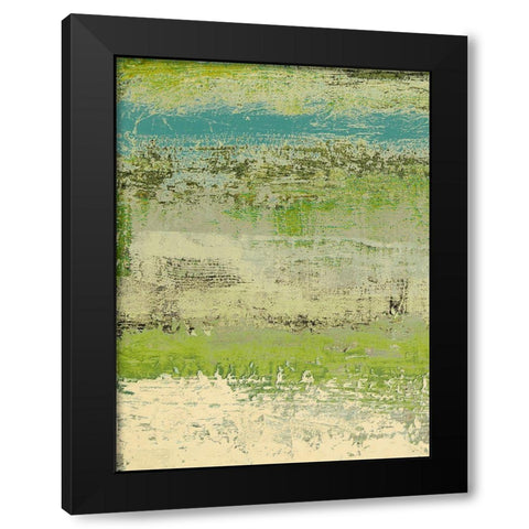 Organic Green I Black Modern Wood Framed Art Print with Double Matting by Marcon, Michael