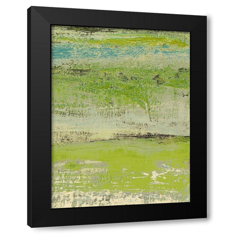 Organic Green II Black Modern Wood Framed Art Print by Marcon, Michael