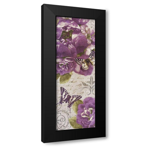 Beautiful Bouquet of Peonies Panel I Black Modern Wood Framed Art Print by Pinto, Patricia