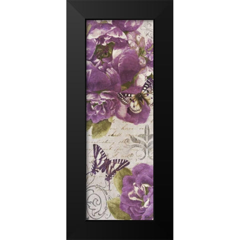 Beautiful Bouquet of Peonies Panel I Black Modern Wood Framed Art Print by Pinto, Patricia