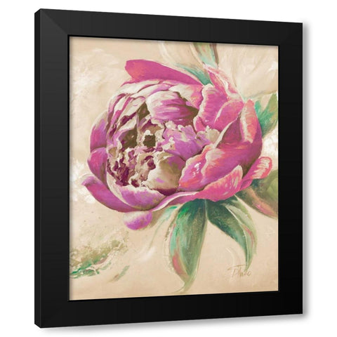 Beautiful Bouquet of Peonies in Pink II Black Modern Wood Framed Art Print by Pinto, Patricia