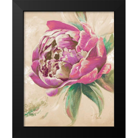 Beautiful Bouquet of Peonies in Pink II Black Modern Wood Framed Art Print by Pinto, Patricia