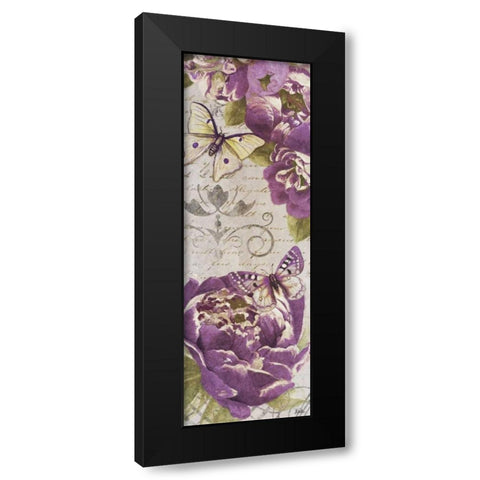 Beautiful Bouquet of Peonies Panel II Black Modern Wood Framed Art Print with Double Matting by Pinto, Patricia