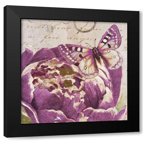 Beautiful Peonies in Paris V Black Modern Wood Framed Art Print by Pinto, Patricia