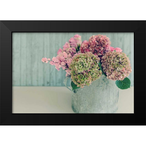 Blossoming Water Can Black Modern Wood Framed Art Print by Gardner, Sarah