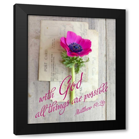 All things are Possible Black Modern Wood Framed Art Print by Gardner, Sarah