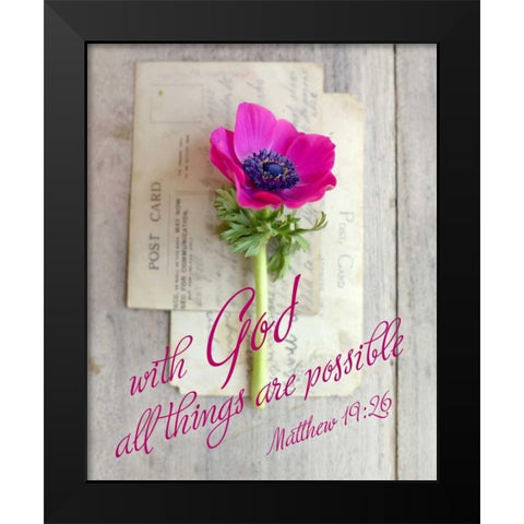 All things are Possible Black Modern Wood Framed Art Print by Gardner, Sarah