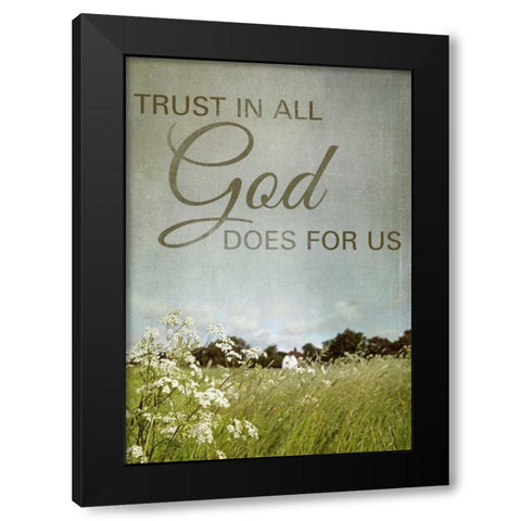 Trust in God Black Modern Wood Framed Art Print by Gardner, Sarah