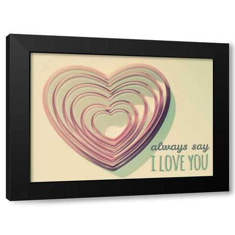 Always Say Black Modern Wood Framed Art Print with Double Matting by Peck, Gail