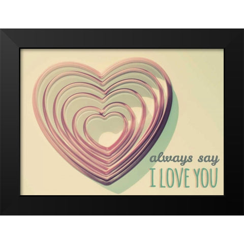 Always Say Black Modern Wood Framed Art Print by Peck, Gail