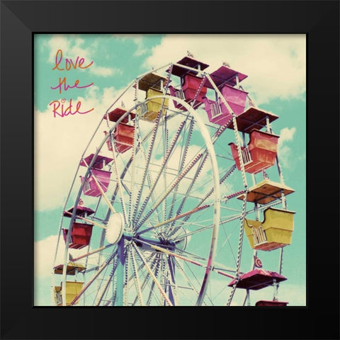 Love the Ride Black Modern Wood Framed Art Print by Saghini, Lisa Hill