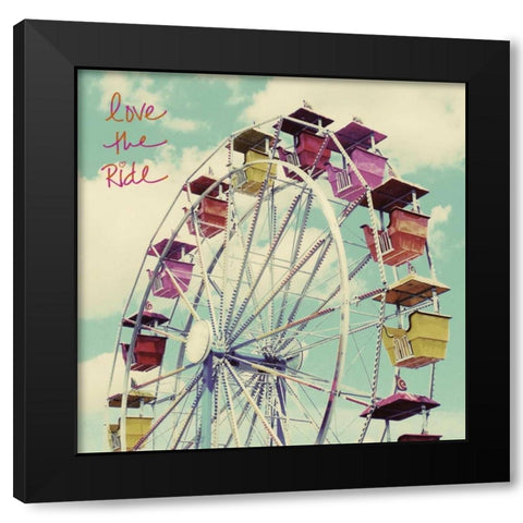 Love the Ride Border Black Modern Wood Framed Art Print with Double Matting by Saghini, Lisa Hill