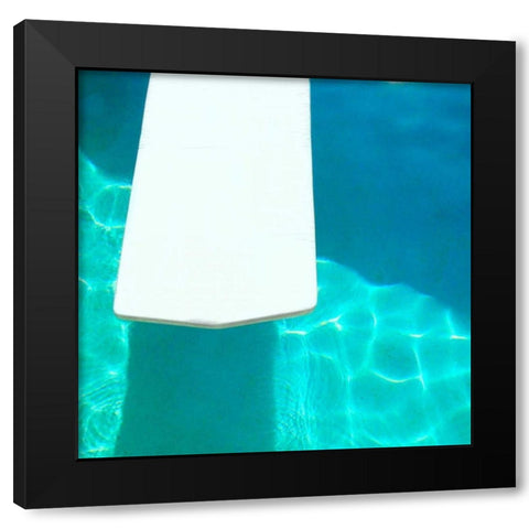 Pool Float Black Modern Wood Framed Art Print by Saghini, Lisa Hill