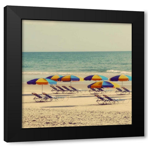 Beach Trip I Black Modern Wood Framed Art Print by Peck, Gail