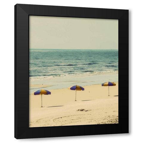 Beach Trip Rectangle II Black Modern Wood Framed Art Print with Double Matting by Peck, Gail