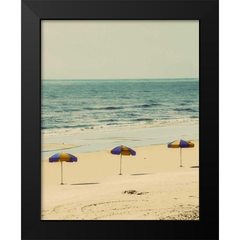 Beach Trip Rectangle II Black Modern Wood Framed Art Print by Peck, Gail