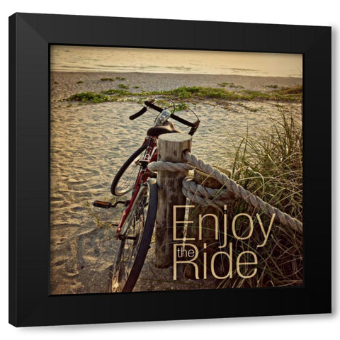 Enjoy the Ride Black Modern Wood Framed Art Print by Peck, Gail