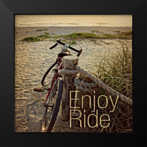Enjoy the Ride Black Modern Wood Framed Art Print by Peck, Gail