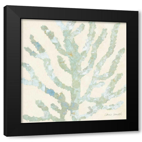 Coral Vision on Cream I Black Modern Wood Framed Art Print by Loreth, Lanie