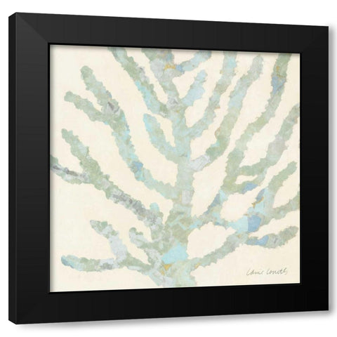 Coral Vision on Cream II Black Modern Wood Framed Art Print with Double Matting by Loreth, Lanie