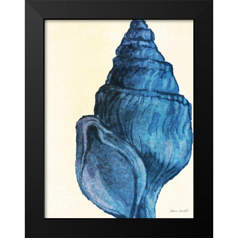 Blue Shell IV Black Modern Wood Framed Art Print by Loreth, Lanie