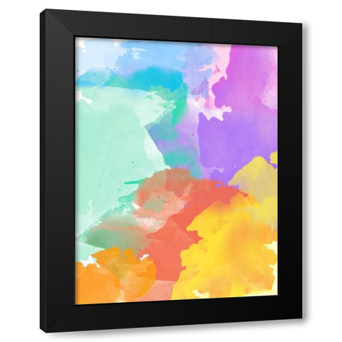 Watercolor Mess I Black Modern Wood Framed Art Print with Double Matting by SD Graphics Studio