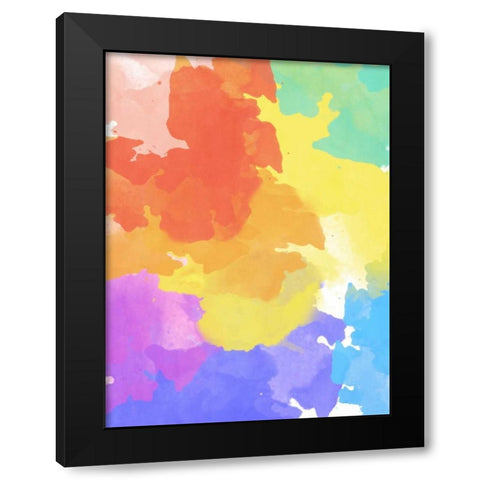 Watercolor Mess II Black Modern Wood Framed Art Print by SD Graphics Studio
