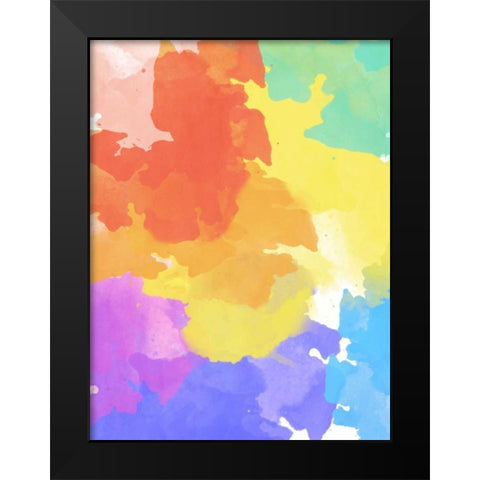 Watercolor Mess II Black Modern Wood Framed Art Print by SD Graphics Studio