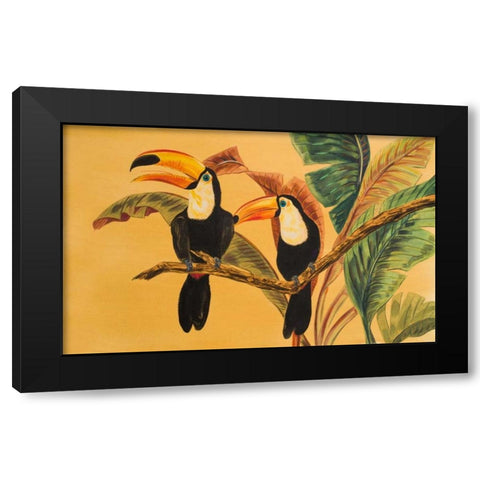 Toucans I Black Modern Wood Framed Art Print by Baliko, Linda