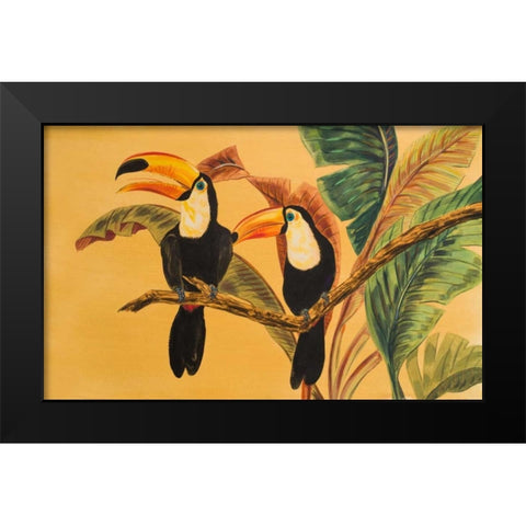 Toucans I Black Modern Wood Framed Art Print by Baliko, Linda
