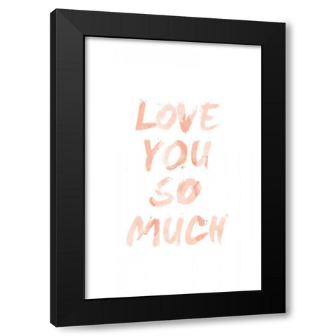 Love I Black Modern Wood Framed Art Print with Double Matting by SD Graphics Studio