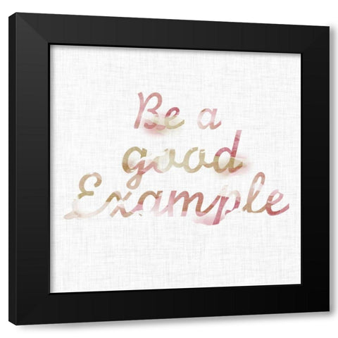 Linen Watercolors I Black Modern Wood Framed Art Print with Double Matting by SD Graphics Studio