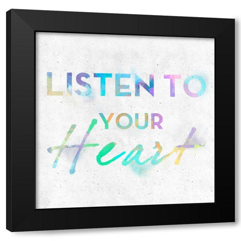 Colorful Inspirational Watercolors II Black Modern Wood Framed Art Print by SD Graphics Studio