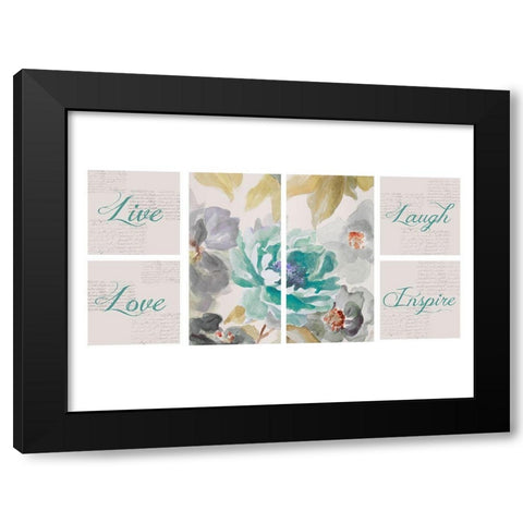 Floral Inspiration Collaboration Black Modern Wood Framed Art Print with Double Matting by Loreth, Lanie