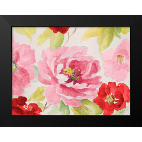 Floral Delicate in Pink II Black Modern Wood Framed Art Print by Loreth, Lanie