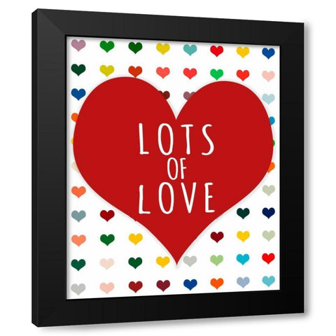 Lots of Love Black Modern Wood Framed Art Print with Double Matting by Lake, Shelley