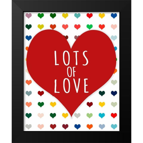 Lots of Love Black Modern Wood Framed Art Print by Lake, Shelley