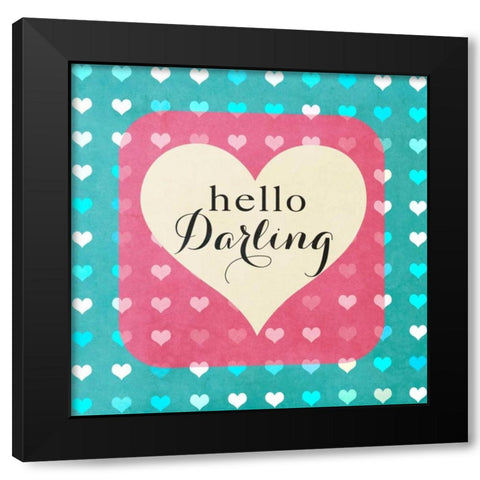 Heart Phrases I Black Modern Wood Framed Art Print with Double Matting by Lake, Shelley
