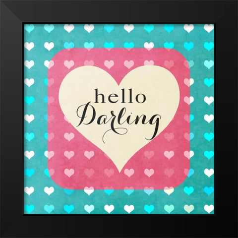 Heart Phrases I Black Modern Wood Framed Art Print by Lake, Shelley