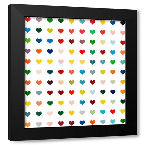 Black Heart Black Modern Wood Framed Art Print with Double Matting by Lake, Shelley
