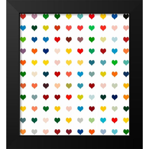 Black Heart Black Modern Wood Framed Art Print by Lake, Shelley