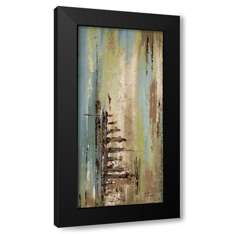 The Blue and Green Ones I Black Modern Wood Framed Art Print with Double Matting by Pinto, Patricia